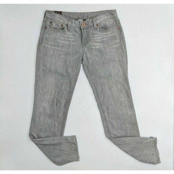 Lucky Brand Women's Jeans Lola Gray With Ankle Zipper 29/8  ALL MEASUREMENTS - Picture 1 of 10